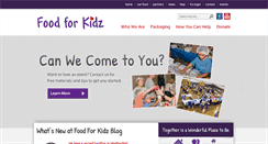 Desktop Screenshot of foodforkidz.org