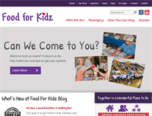 Tablet Screenshot of foodforkidz.org